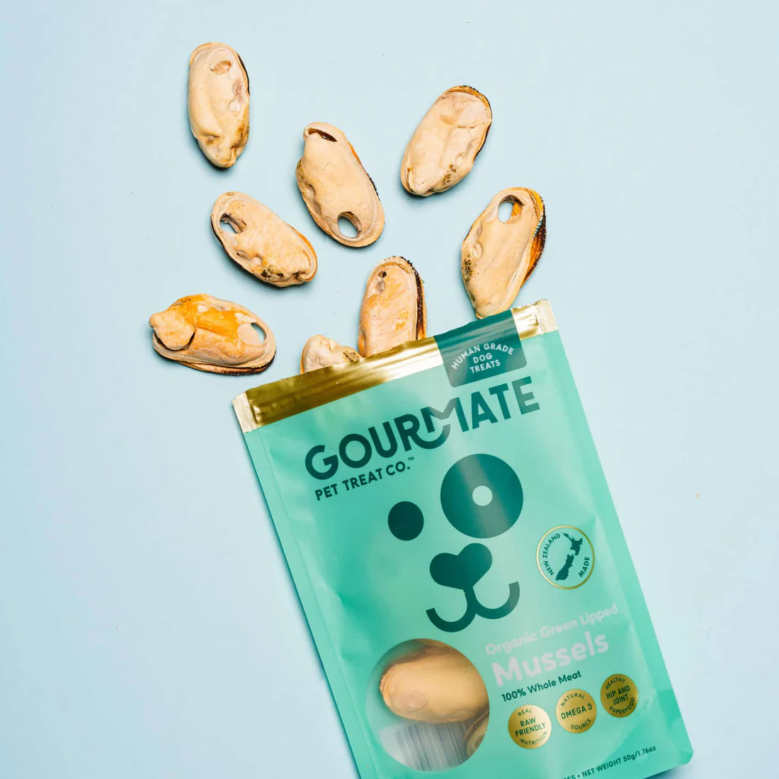 Gourmate🐱🐶Freeze Dried Organic Green Lipped Mussels 1.76oz