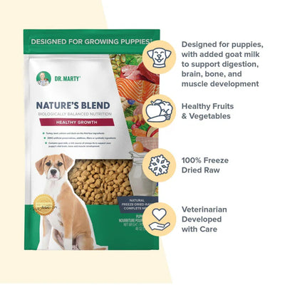 Dr.Marty🐶Nature's Blend Healthy Growth Freeze Dried Raw Food
