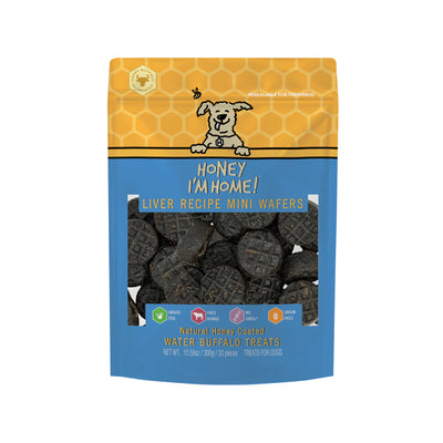 Honey I'm Home🐶Honey Coated Buffalo Liver Mini Wafers 20pk