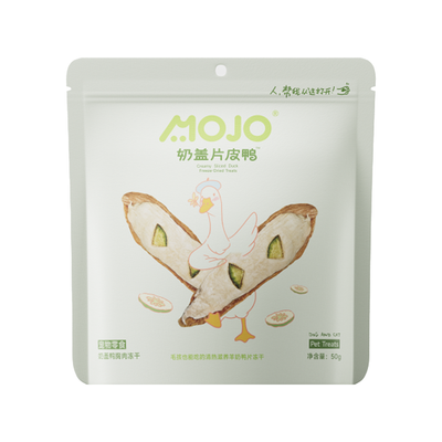 MOJO🐱🐶Freeze Dried Creamy Coated Cucumber & Duck Sliced 50g