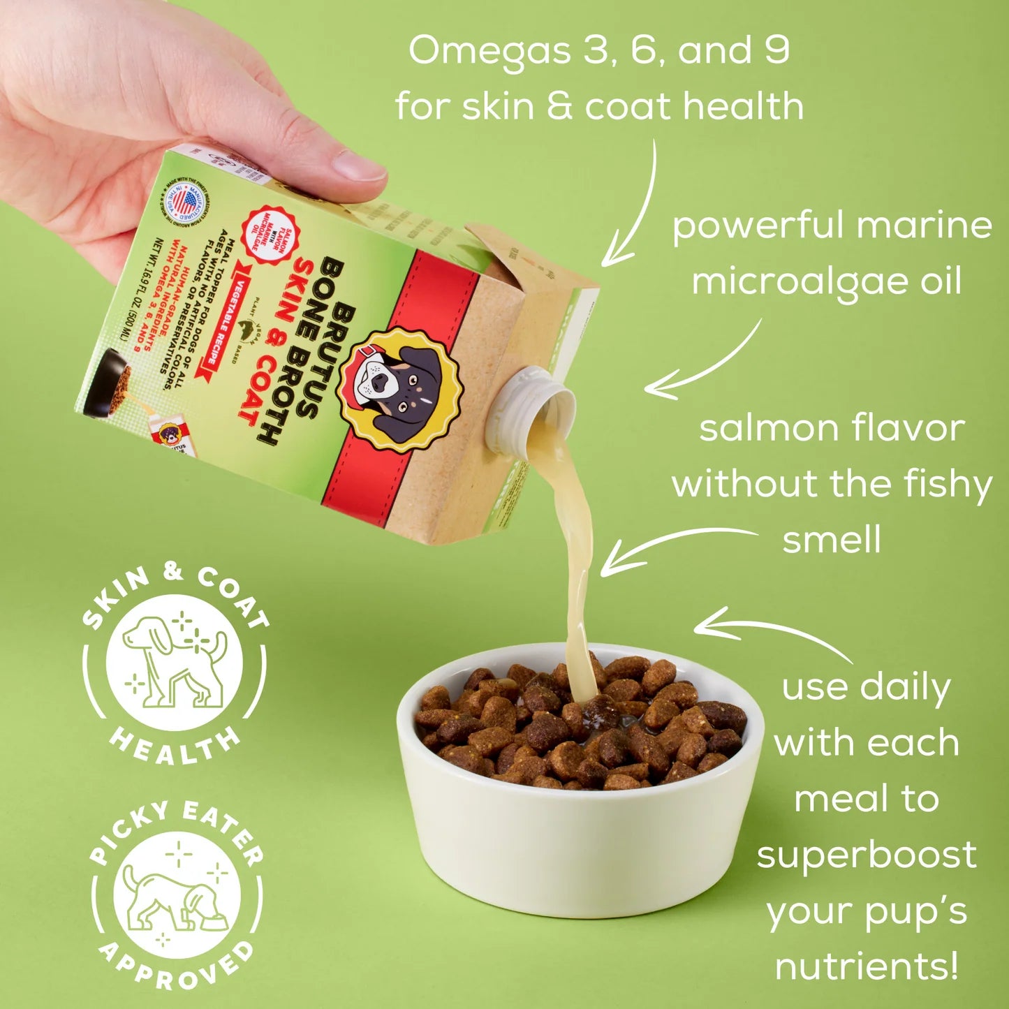 Brutus🐶Mini Skin & Coat Formula - Vegetable Broth 500ml