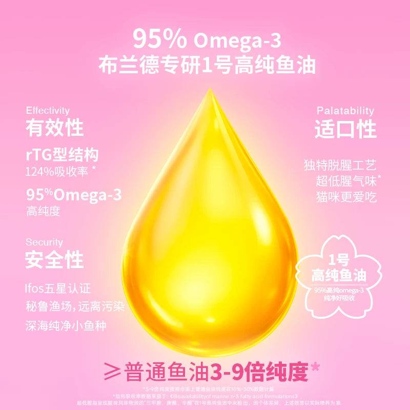 Bright🐱Freeze Dried Fish Oil & Dental Care Sakura Food Chicken Berry 9pc