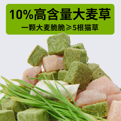 Purrre🐱Freeze-Dried Crispy Chunks Hairball Cat Grass 50g