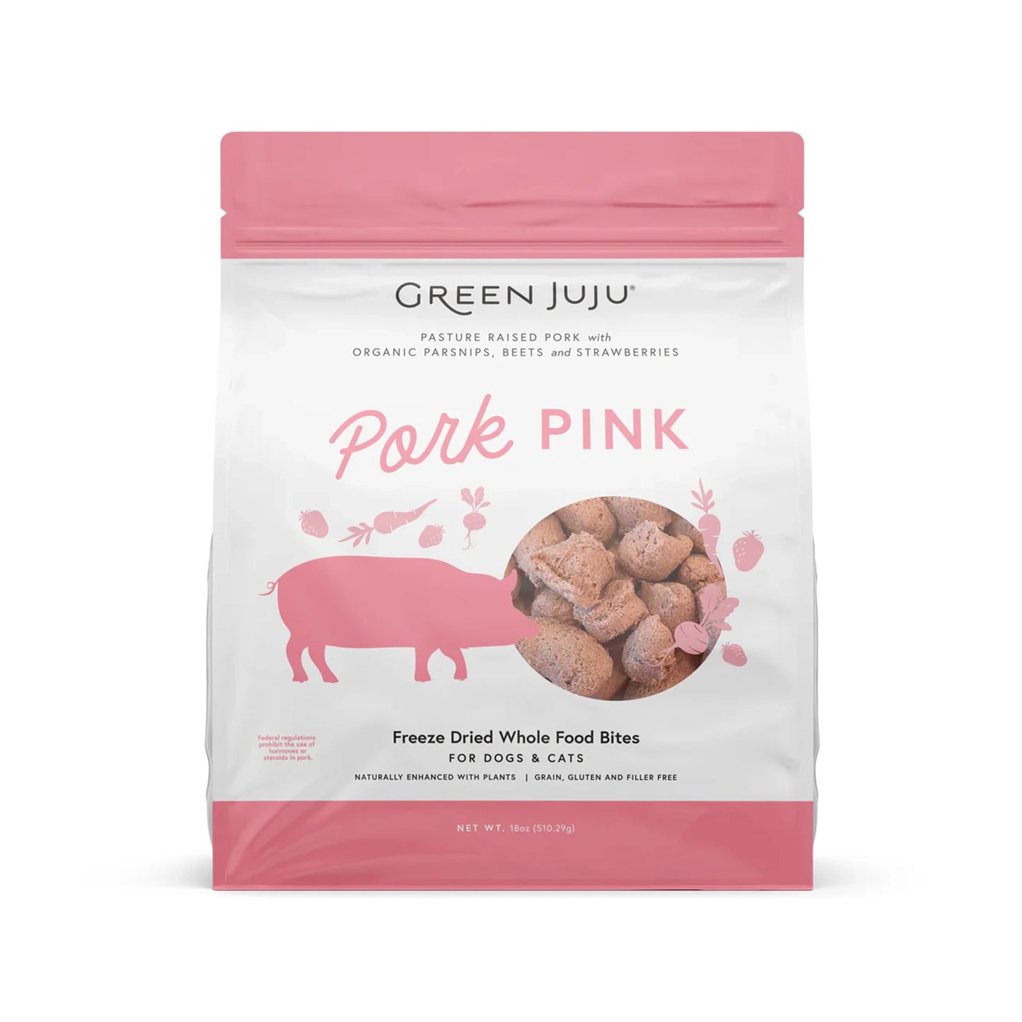 Green JuJu🐱🐶Pork Pink Freeze Dried Whole Food Bites