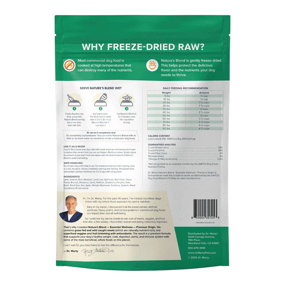 Dr.Marty🐶Nature's Blend Premium Origin Freeze Dried Raw Food