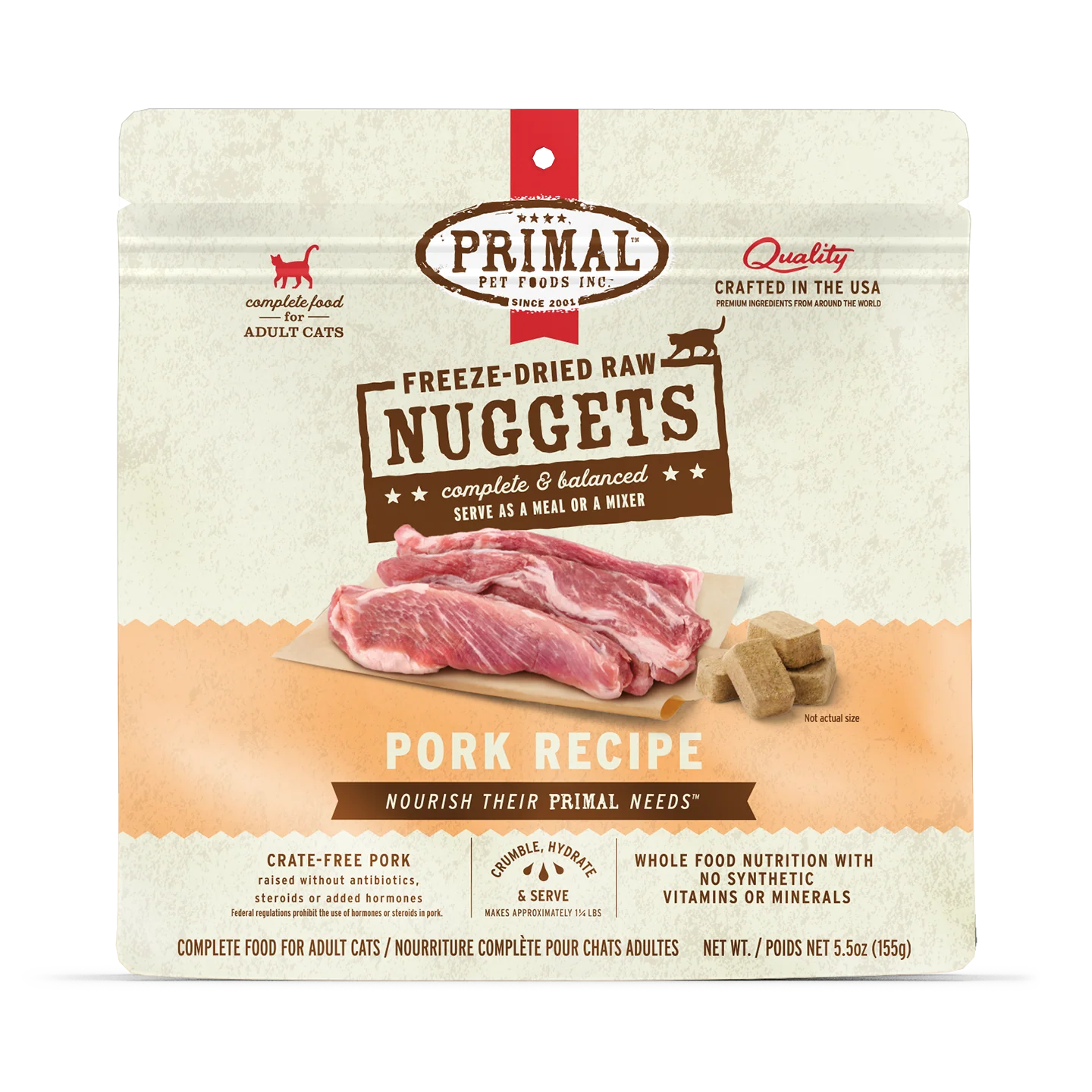 Primal🐱Freeze Dried Raw Nuggets Food 14oz