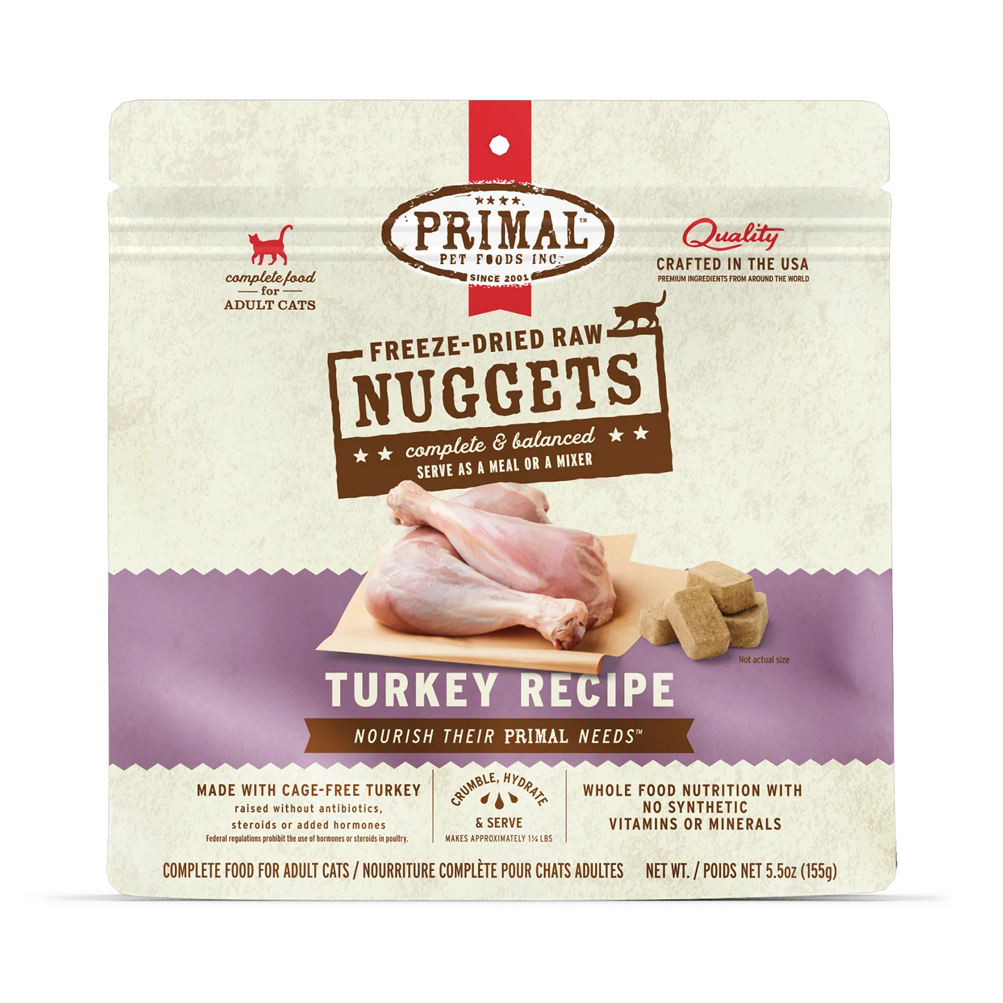 Primal🐱Freeze Dried Raw Nuggets Food 14oz