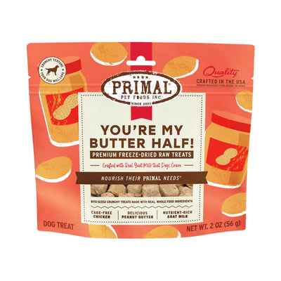 Primal🐶Freeze Dried Raw Treats You're My Butter Half 2oz