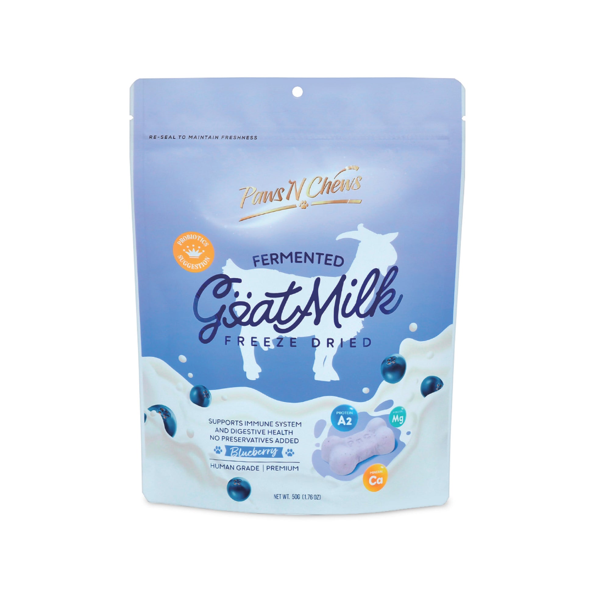 Paws N Chews🐱🐶Freeze Dried Fermented Goat Milk Probiotic 50g