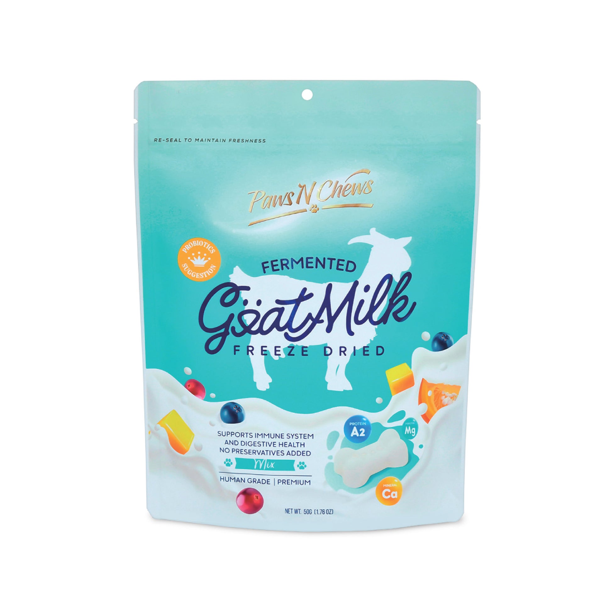 Paws N Chews🐱🐶Freeze Dried Fermented Goat Milk Probiotic 50g
