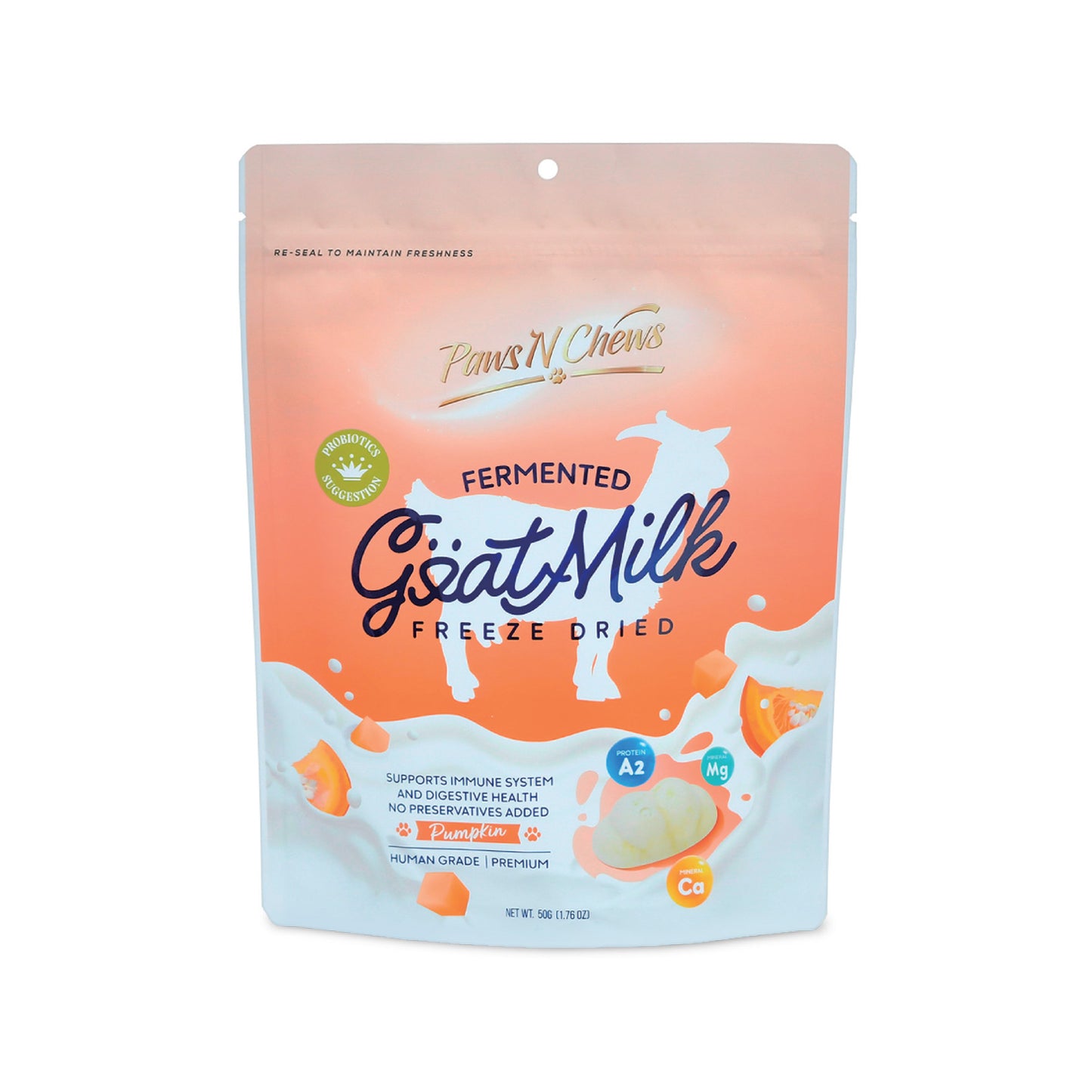 Paws N Chews🐱🐶Freeze Dried Fermented Goat Milk Probiotic 50g