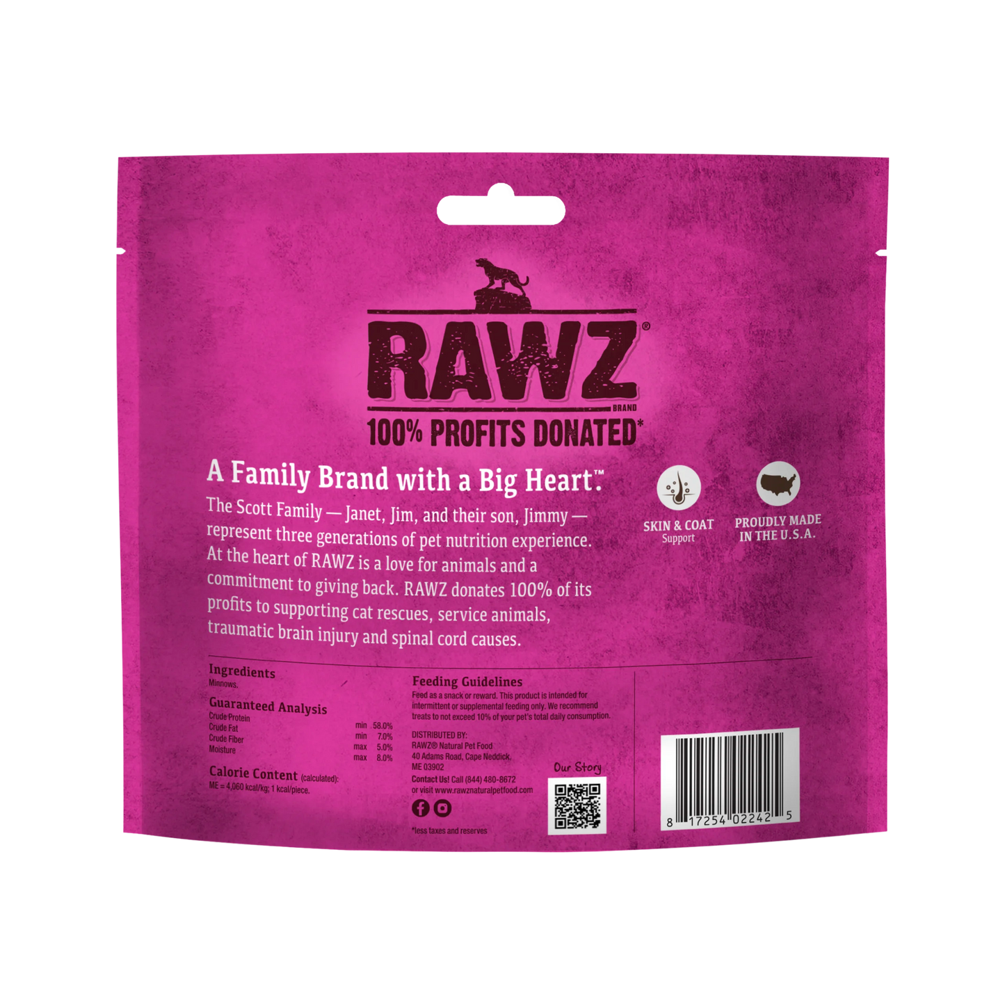 RAWZ🐱Freeze Dried Minnows Crunchy Treats 1oz