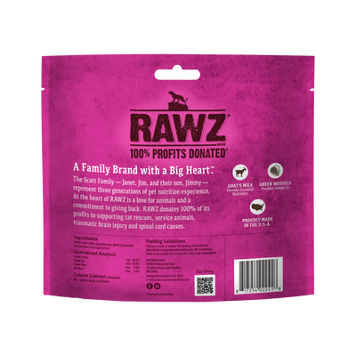 RAWZ🐱Freeze Dried Rabbit, Goat's Milk & Green Mussels Crunchy Treats 1oz