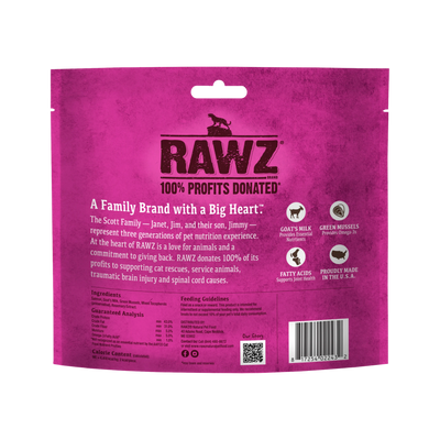 RAWZ🐱Freeze Dried Wild Caught Salmon, Goat's Milk & Green Mussels Crunchy Treats 1oz