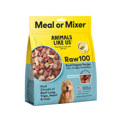 Animals Like Us🐶Freeze Dried Raw100 Beef Organs Recipe Meal 13oz
