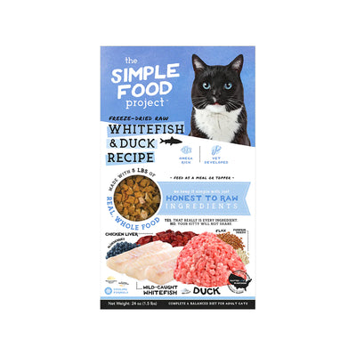 The Simple Food Project🐱Freeze Dried Whitefish & Duck Recipe 24oz