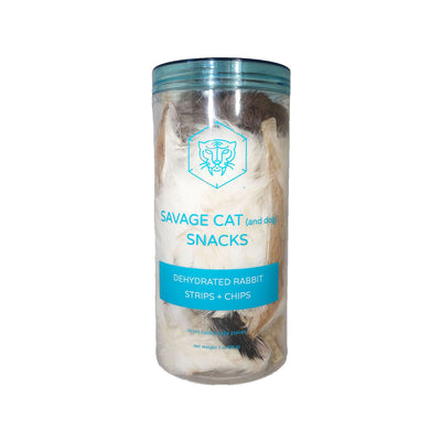 Savage Cat🐱🐶Dehydrated Rabbit Strips + Chips 3oz