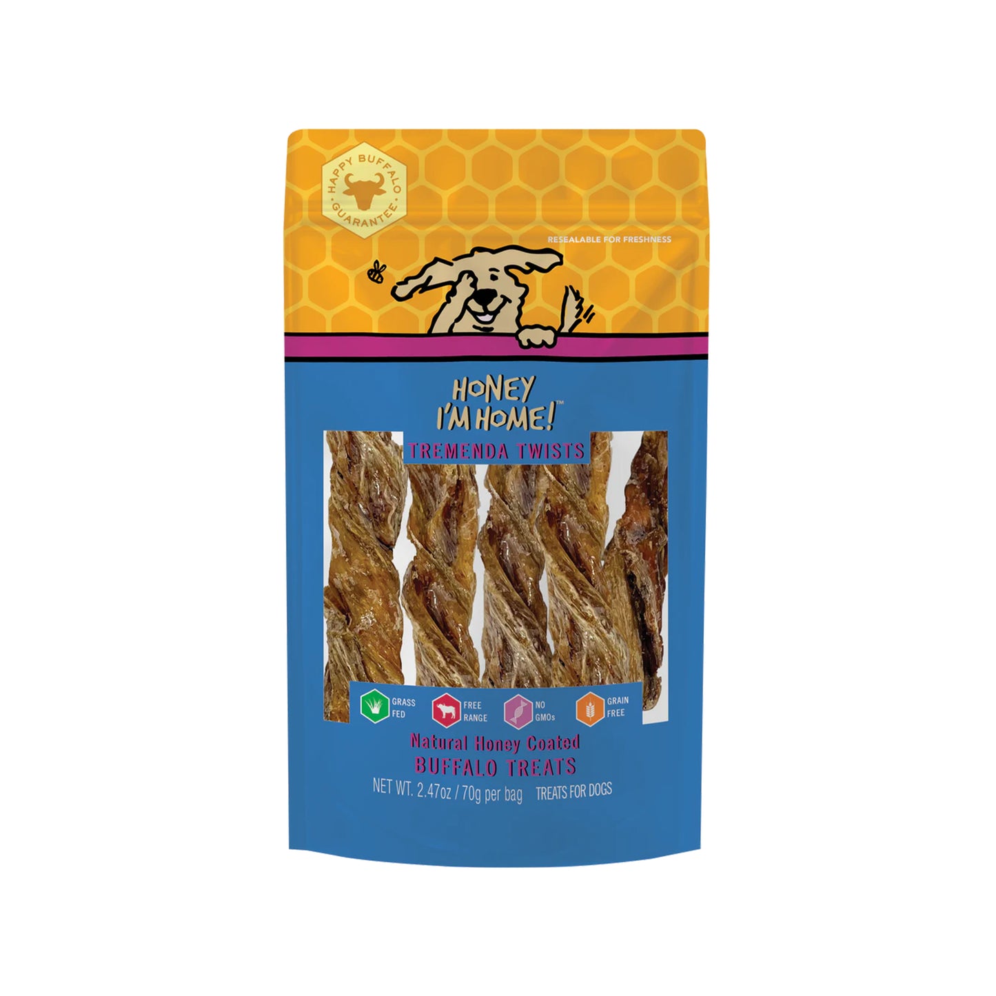 Honey I'm Home🐶Honey Coated Buffalo Tremenda Twists 2.47oz