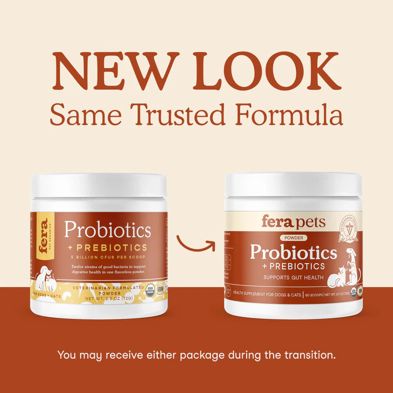 Fera Pets🐱🐶USDA Organic Probiotics + Prebiotics 72g