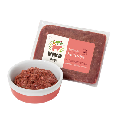 Viva Raw🐶Frozen Dog Complete Meal - Ground Beef 2lb
