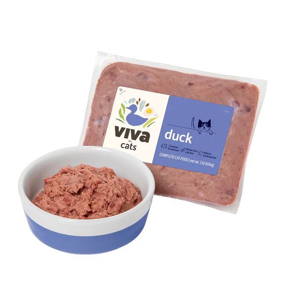 Viva Raw🐱Frozen Cat Complete Meal - Ground Duck 2lb