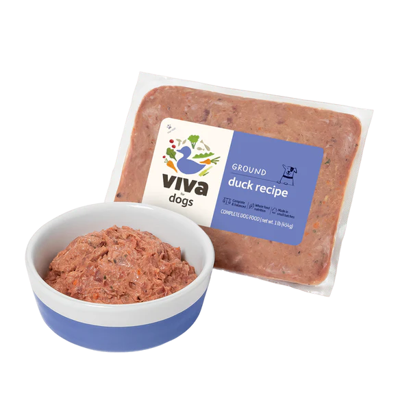 Viva Raw🐶Frozen Dog Complete Meal - Ground Duck 2lb