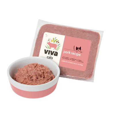 Viva Raw🐱Frozen Cat Complete Meal - Ground Pork 2lb