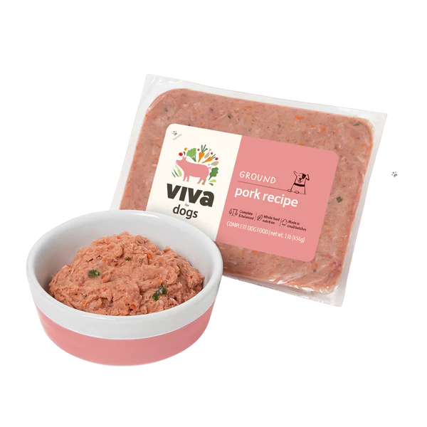 Viva Raw🐶Frozen Dog Complete Meal - Ground Pork 2lb
