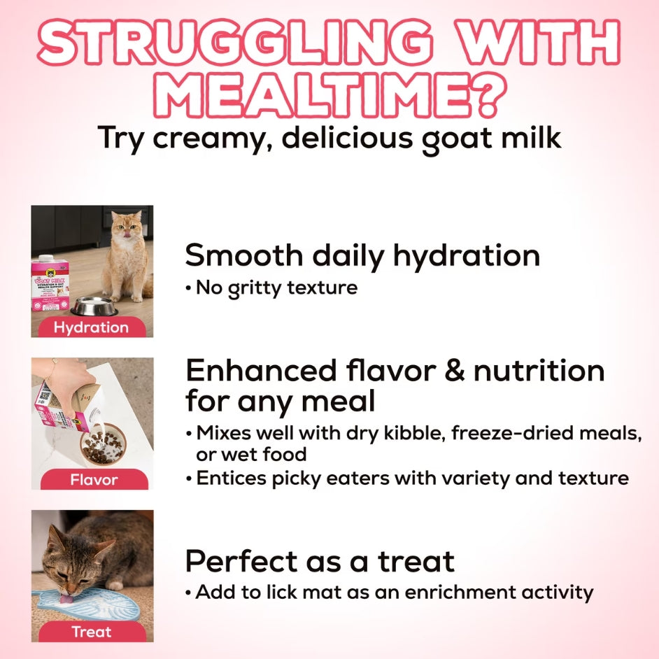 Brutus🐱Hydration & Gut Health Support 100% Pure Goat Milk 16oz