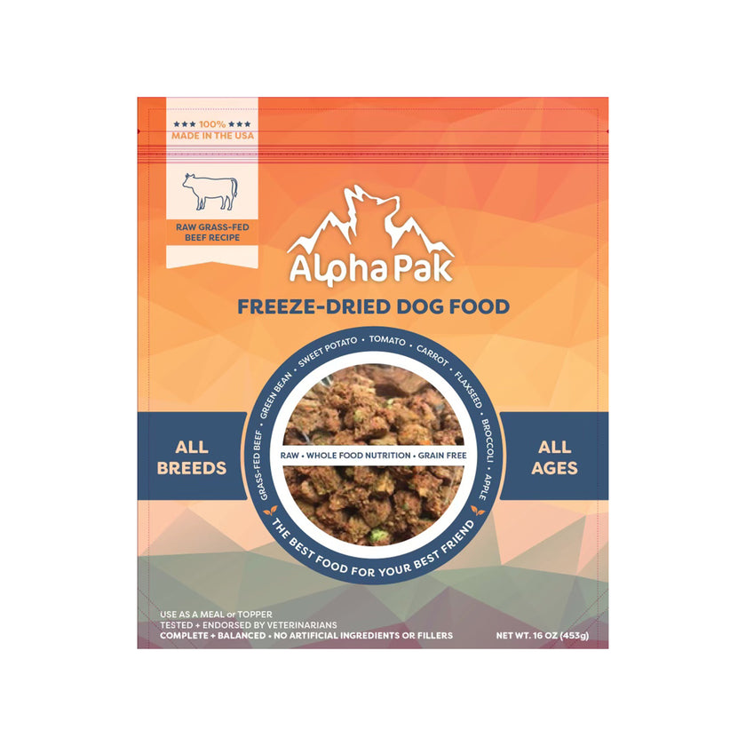 AlphaPak🐶Freeze Dried Beef Complete Food 16oz