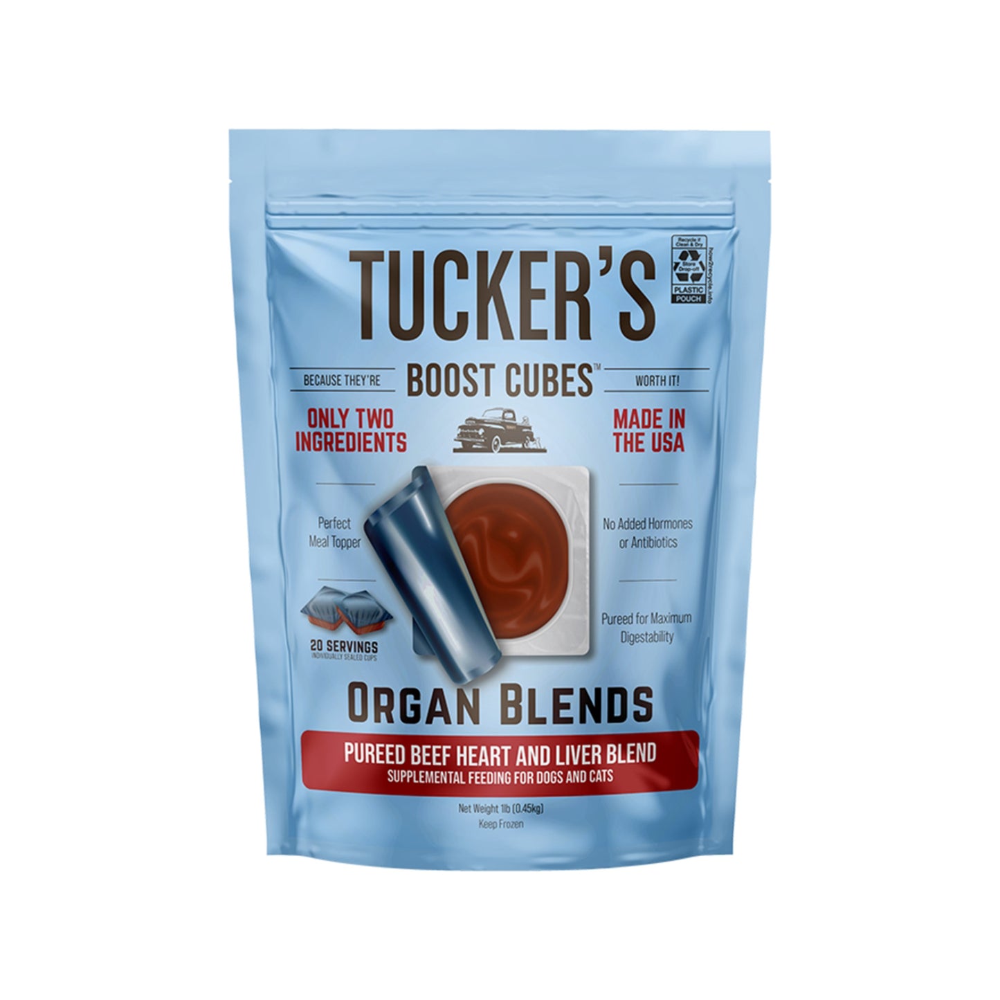 Tucker's🐱🐶Raw Frozen Boost Cube Organ Blends 1lb