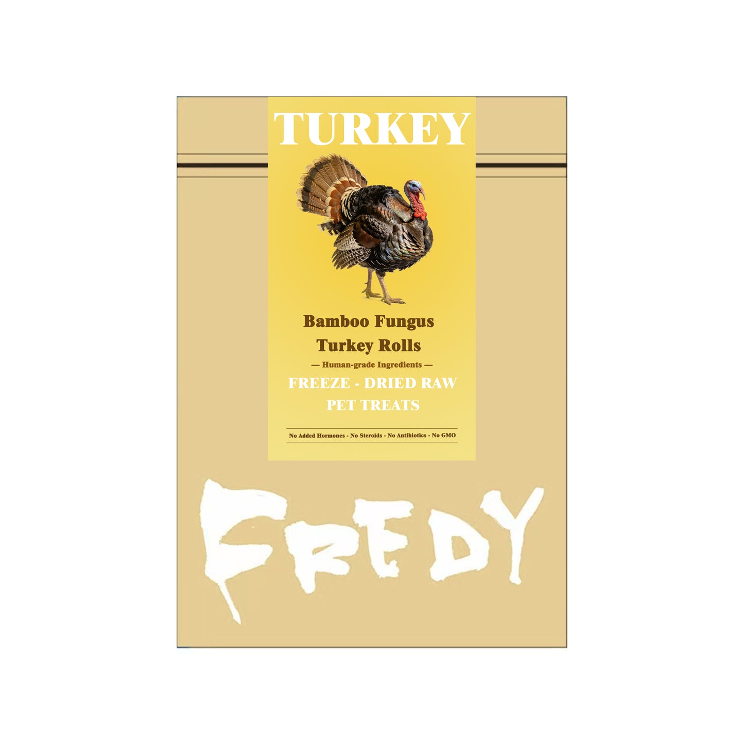 Fredy🐱🐶Freeze Dried Bamboo Fungus Turkey Rolls 1.24oz