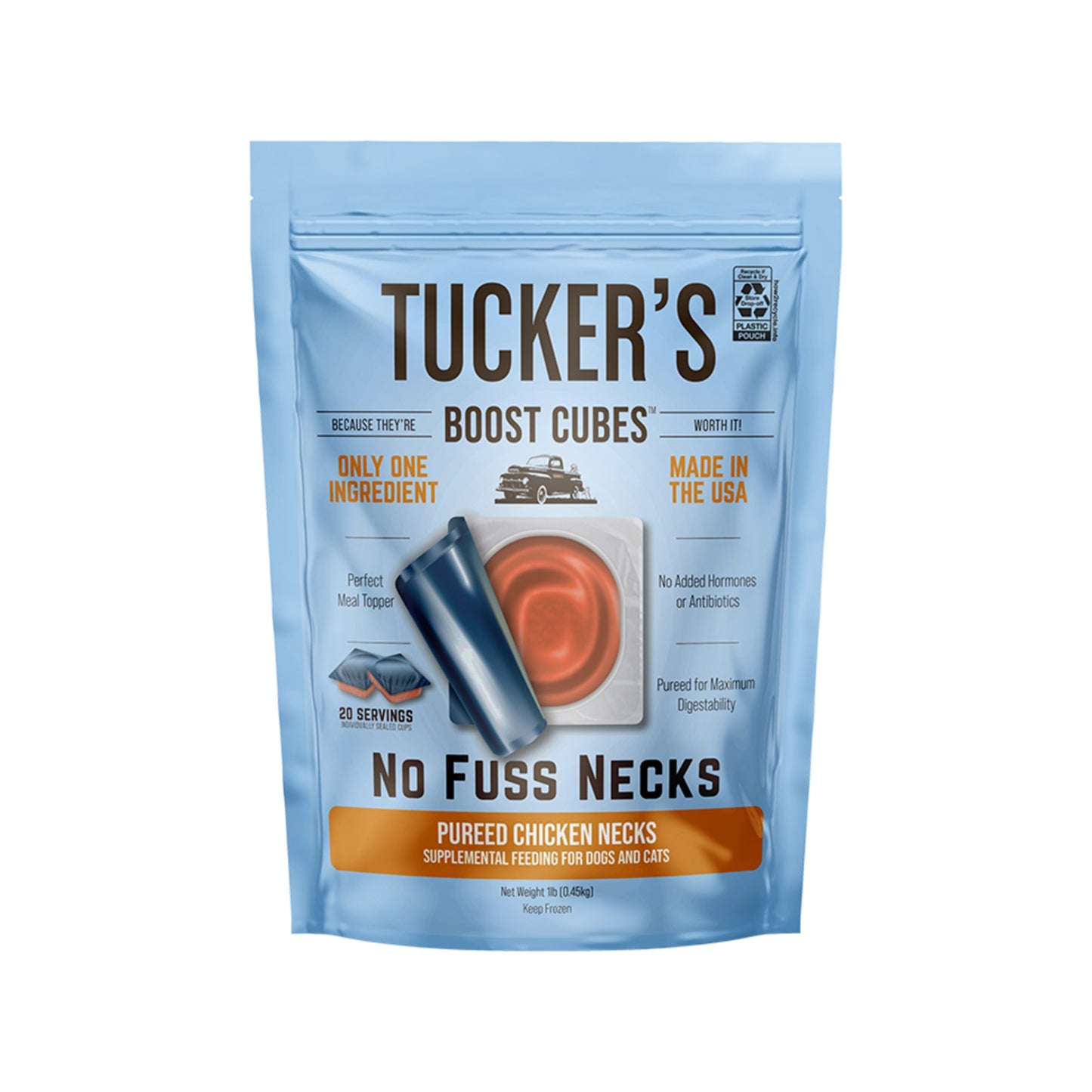 Tucker's🐱🐶Raw Frozen Boost Cube No Fuss Necks 1lb