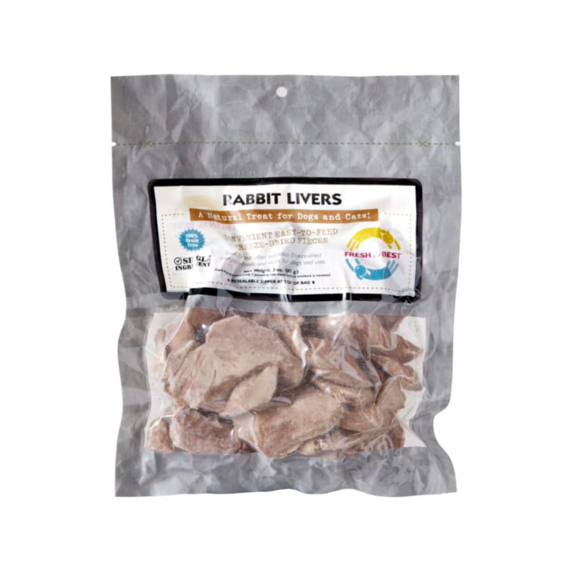 Fresh Is Best🐱🐶Freeze Dried Rabbit Livers 3oz – MOTA PET