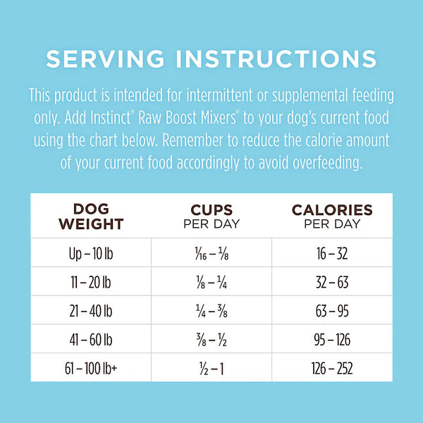 Instinct🐶Freeze Dried Raw Boost Mixers Calming Tranquility 5.5oz