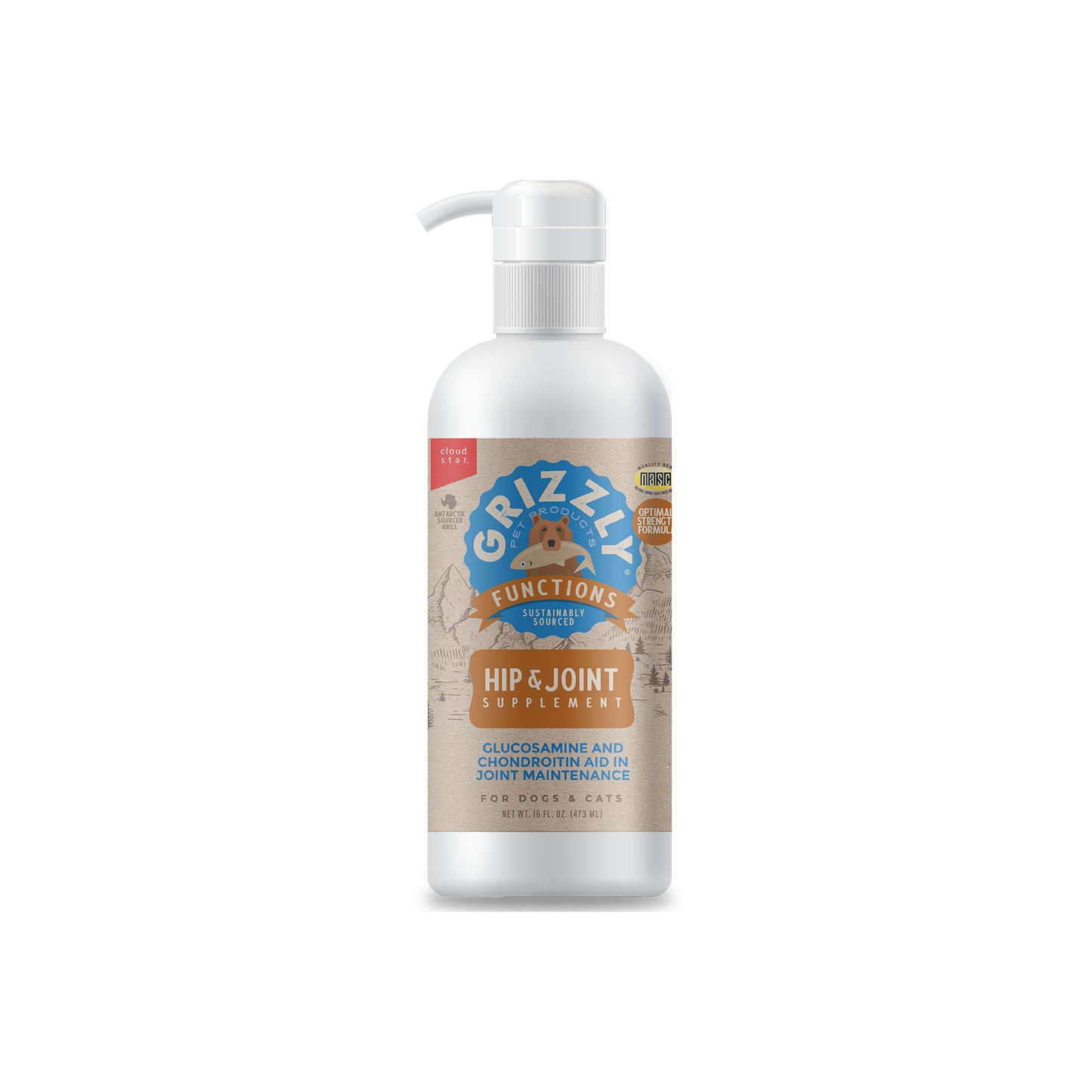 Grizzly🐱🐶Functions - Hip & Joint Liquid Supplement 16oz