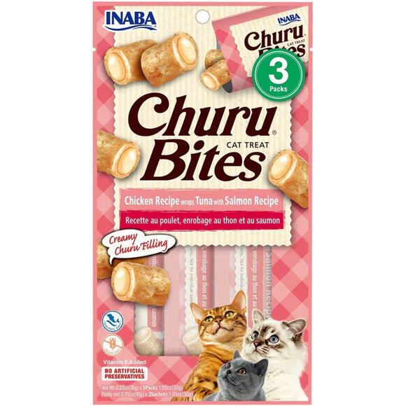 Inaba🐱Churu Bites Soft Baked & Lava Filled with Green Tea Extract 1.5oz