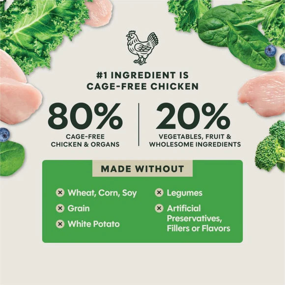 Instinct🐶FreshDried Meal Blends Freeze-Dried Cage-Free Chicken & Supergreens Blend Recipe 23oz（副本）（副本）（副本）