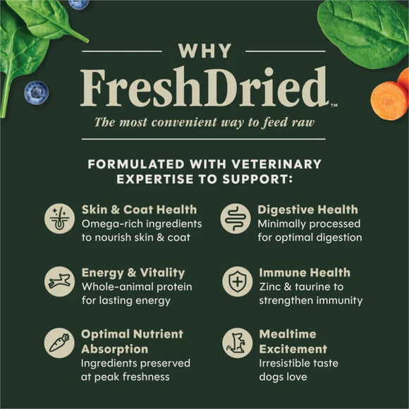 Instinct🐶FreshDried Meal Blends Freeze-Dried Grass-Fed Beef & Orchard Blend Recipe 23oz