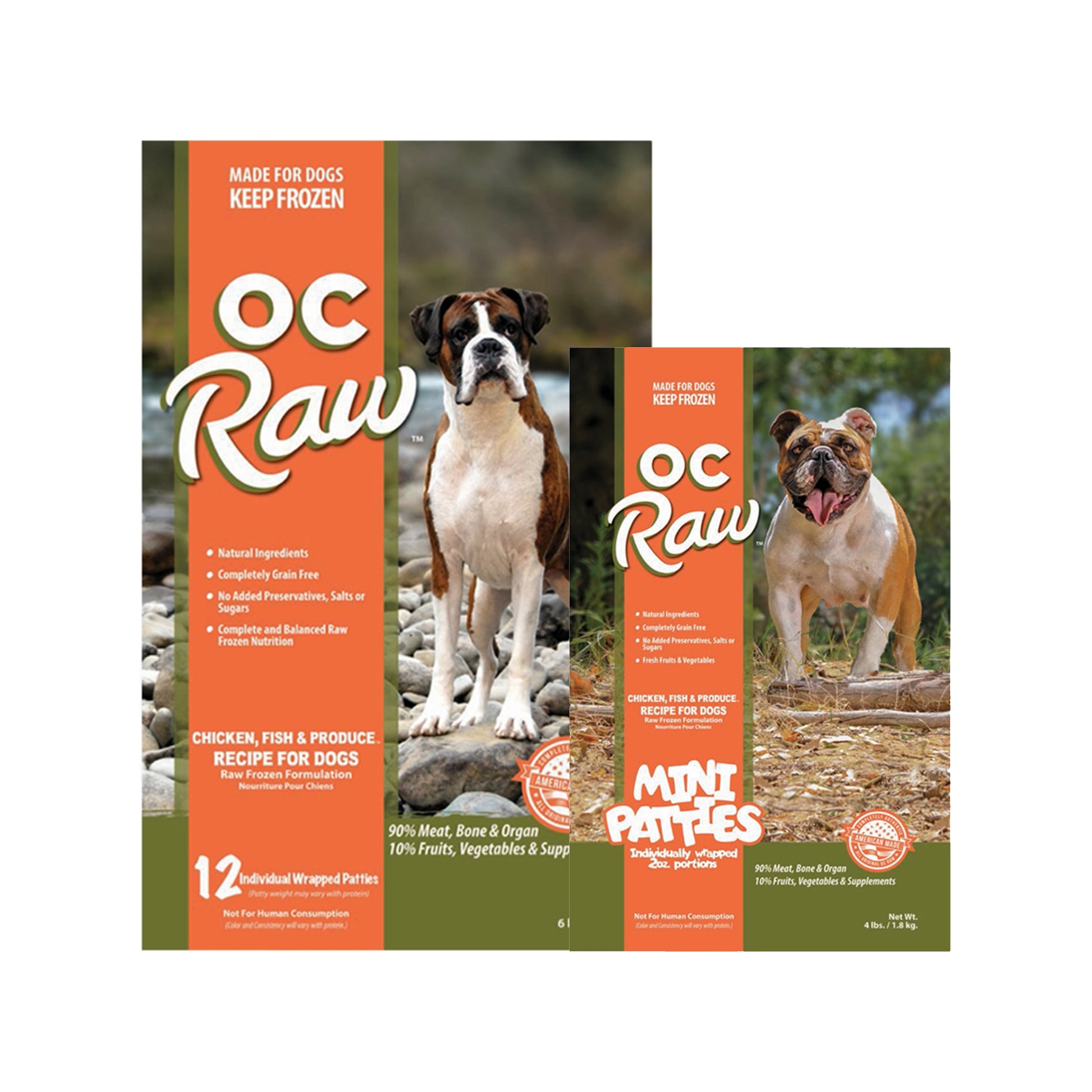 OC RAW🐶Frozen Raw Chicken Fish & Produce