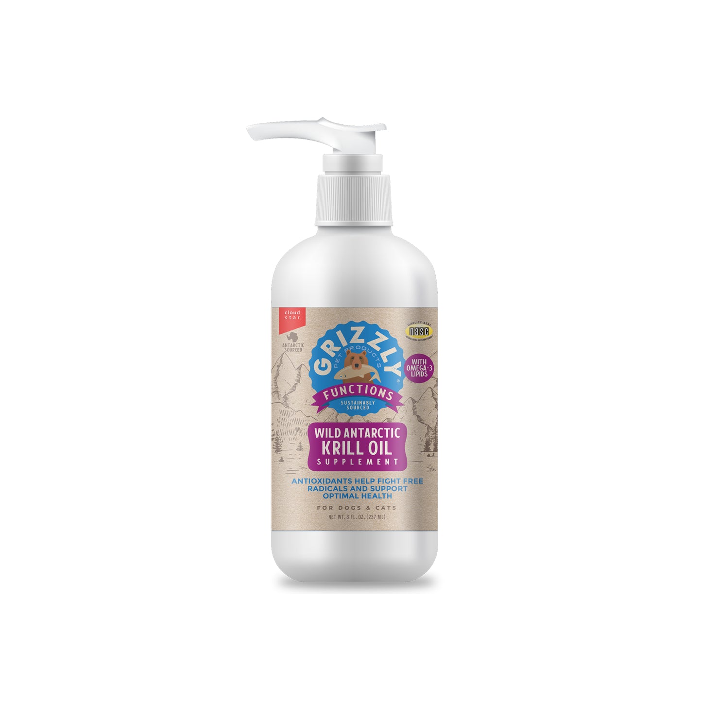 Grizzly🐱🐶Functions - Antioxidant Krill Oil Supplement 8oz