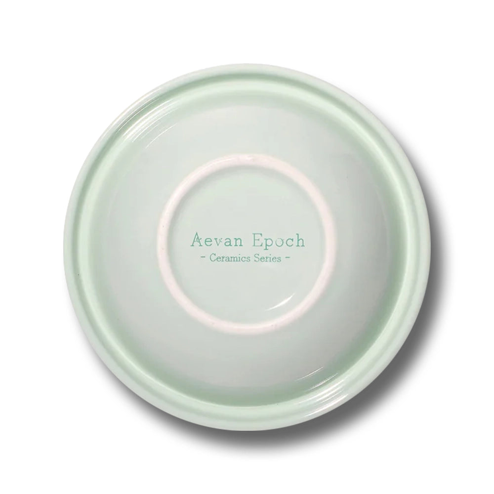 Aevan Epoch🐱🐶Premium Handcrafted Ceramic Bowl - Glossy Mint Choco