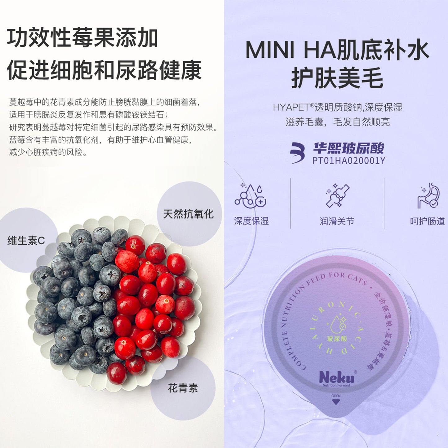 NEKU🐱🐶Blueberry & Cranberry Mixed Complete Wet Food 45g