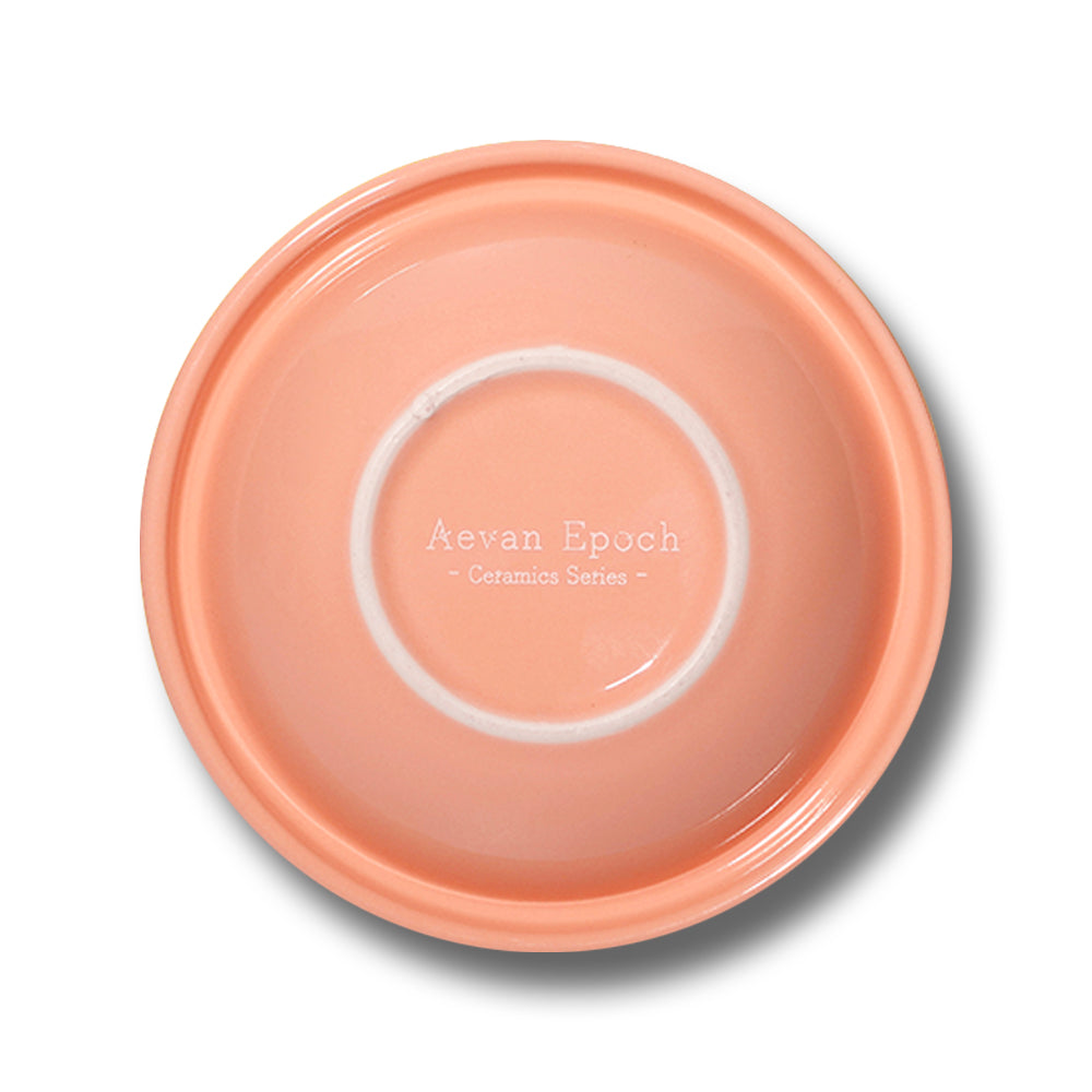 Aevan Epoch🐱🐶Premium Handcrafted Ceramic Bowl - Glossy Peach Pink
