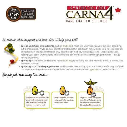 Carna4🐱🐶Flora4® Greens Plus Ground Sprouted Seeds Supplement 18oz