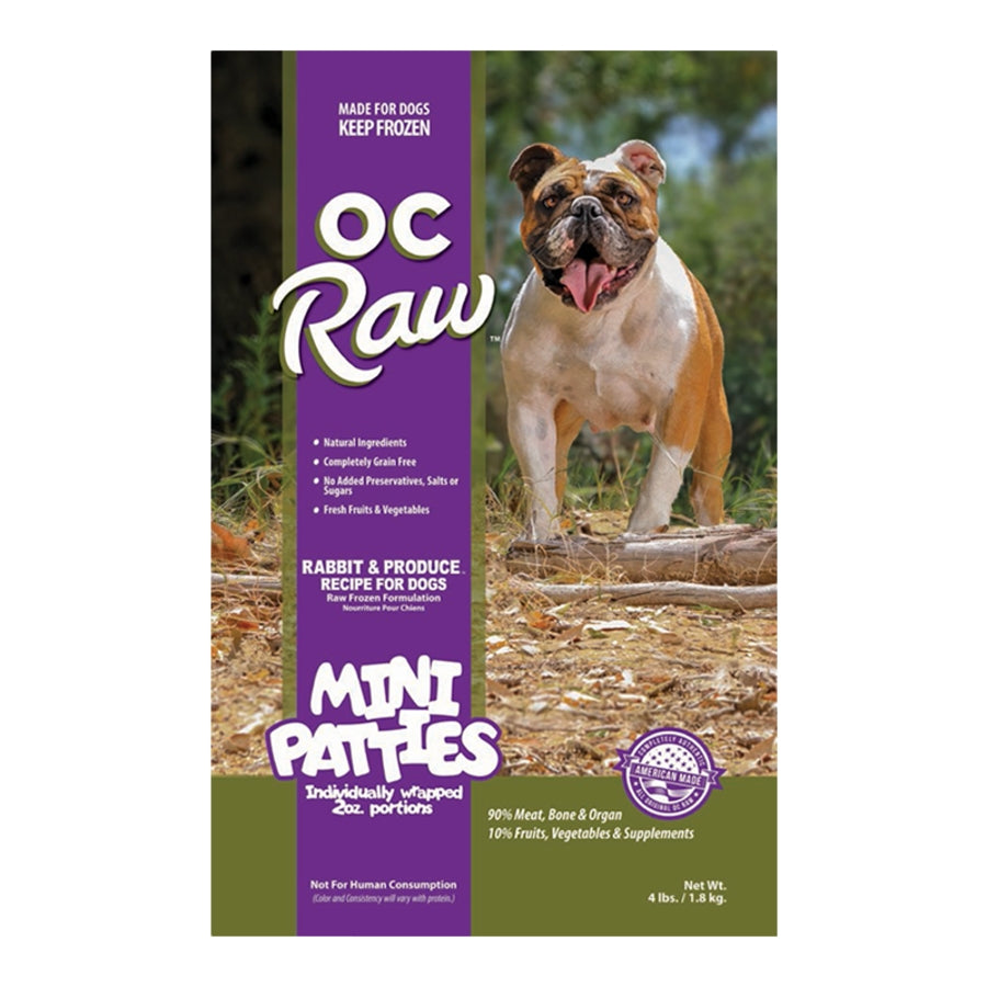 OC RAW🐶Frozen Raw Rabbit & Produce