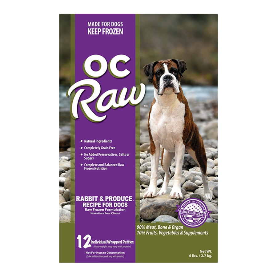 OC RAW🐶Frozen Raw Rabbit & Produce