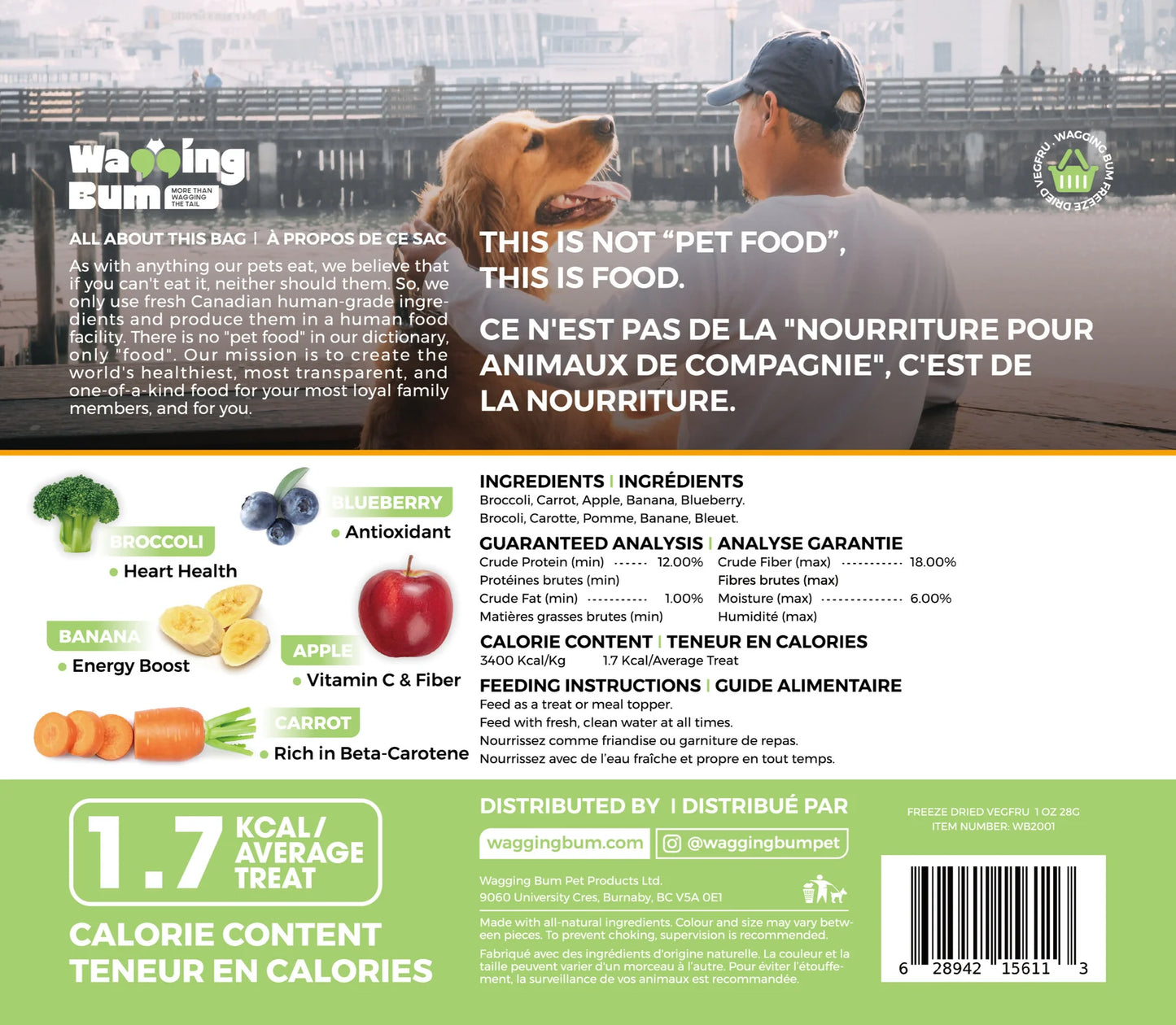 Wagging Bum🐶Freeze Dried Veggie & Fruit 1oz